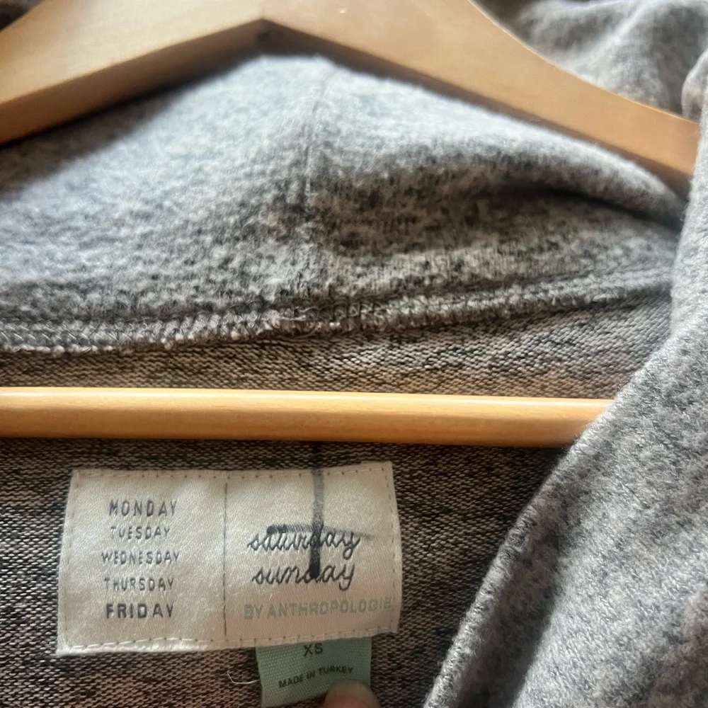 Anthropologie Saturday Sunday  Light Gray Cowl Neck Sweater Dress